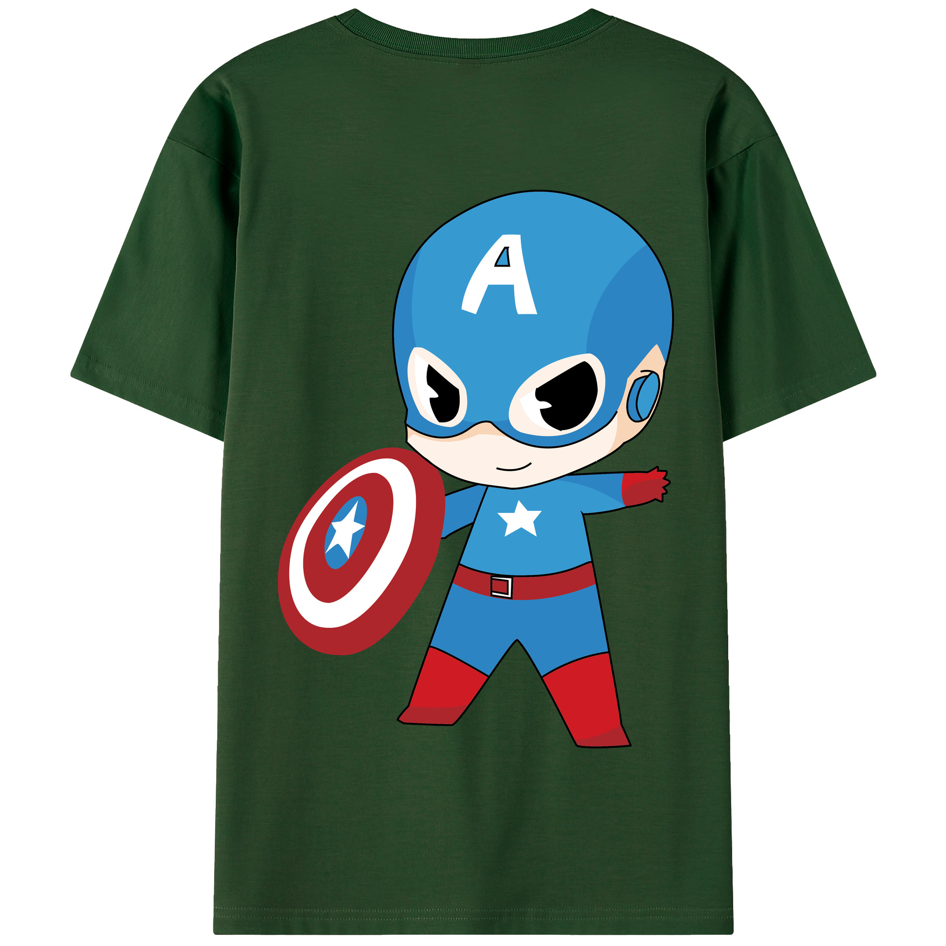 （画像用） アベンジャーズ The Avengers 綿100％半袖Tシャツ（背面プリント）